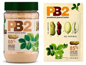 Pile creamy PB2 almond milk homemade peanut butter on fruits and veggies for a fresh, fabulous snack!