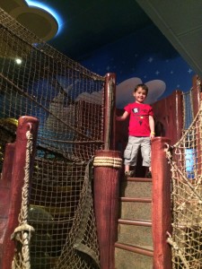 Disney Wonder's Oceaneer Club contains a giant pirate ship play area!