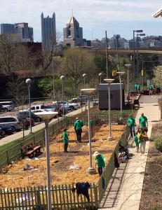 Inside and outside volunteers worked to spruce up the place!