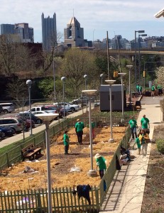 Inside and outside volunteers worked to spruce up the place! 