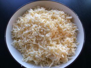 Add cheese last! Save about 1 cup to sprinkle on top once in baking dish!