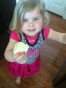 My kids love cheese! They love the cheese counter and taste testing! Bella's favorite is Havarti!