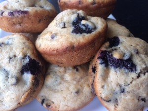 An explosion of flavor!! Warm chocolate chips and blueberries are the best!