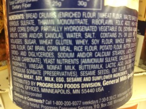 Progresso  plain  breadcrumbs ingredients list...high fructose corn syrup? Why? 