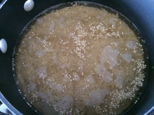 1 cup uncooked quinoa and 1 1/2 cup water- always!
