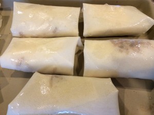 My rolls were not perfect! I will watch a YouTube video next time before I attempt it!