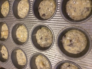 Don't overfill the tins! 3/4 full is perfect as they will expand as they bake!