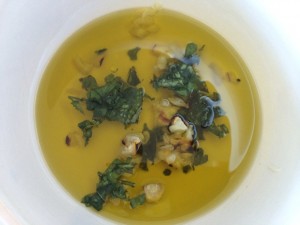 Roasted garlic, basil and rosemary marinade!