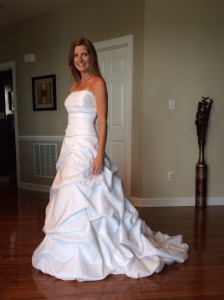 I love to get my wedding dress out and walk around the house!