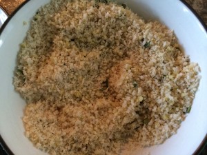 Using Panko breadcrumbs gives the zucchini a crispy finish. I always season my Panko crumbs. Unseasoned are so blah!