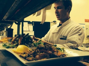 Luke works in his kitchen and actually at one time lived at his restaurant, Luke Wholey's Alaskan Grille. So passionate about fishing and his dreams, Luke is willing to do what it takes to be successful.