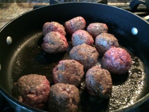 I have browned when I didn't have 4-6 hours to cook the sauce! If you don't mind 3-sided meatballs! 