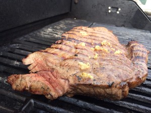 Don't be afraid to slice the meat while on the grill to make sure it is not overcooked. The grill temps are harder to control. Takes some practice and willingness to eat well done meat every once in a while ;  )