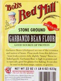 Bob's Red Mill is the easiest to find! Pennsylvania Macaroni sells chickpea flour in one pound plastic bags.