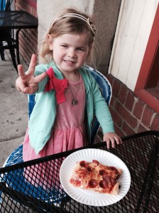"Mommy, Can we go to Cowangewo's??" Would you say no to that face? This was Bella's 3rd birthday and her birthday lunch request!