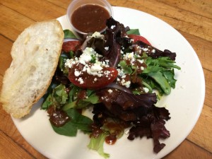 Denese makes the house salad dressing. A tomato vinaigrette! Delicious and refreshing! The bread??? Warm, fresh...amazing!