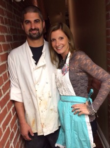 You can tell by my apron I worked really hard in the kitchen!