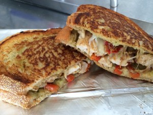The chicken panini is the Saucy Mamas' most popular item right now!