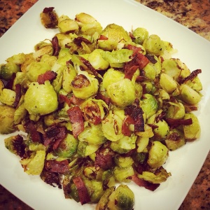 Roasted Brussels Sprouts with Bacon or Pancetta!