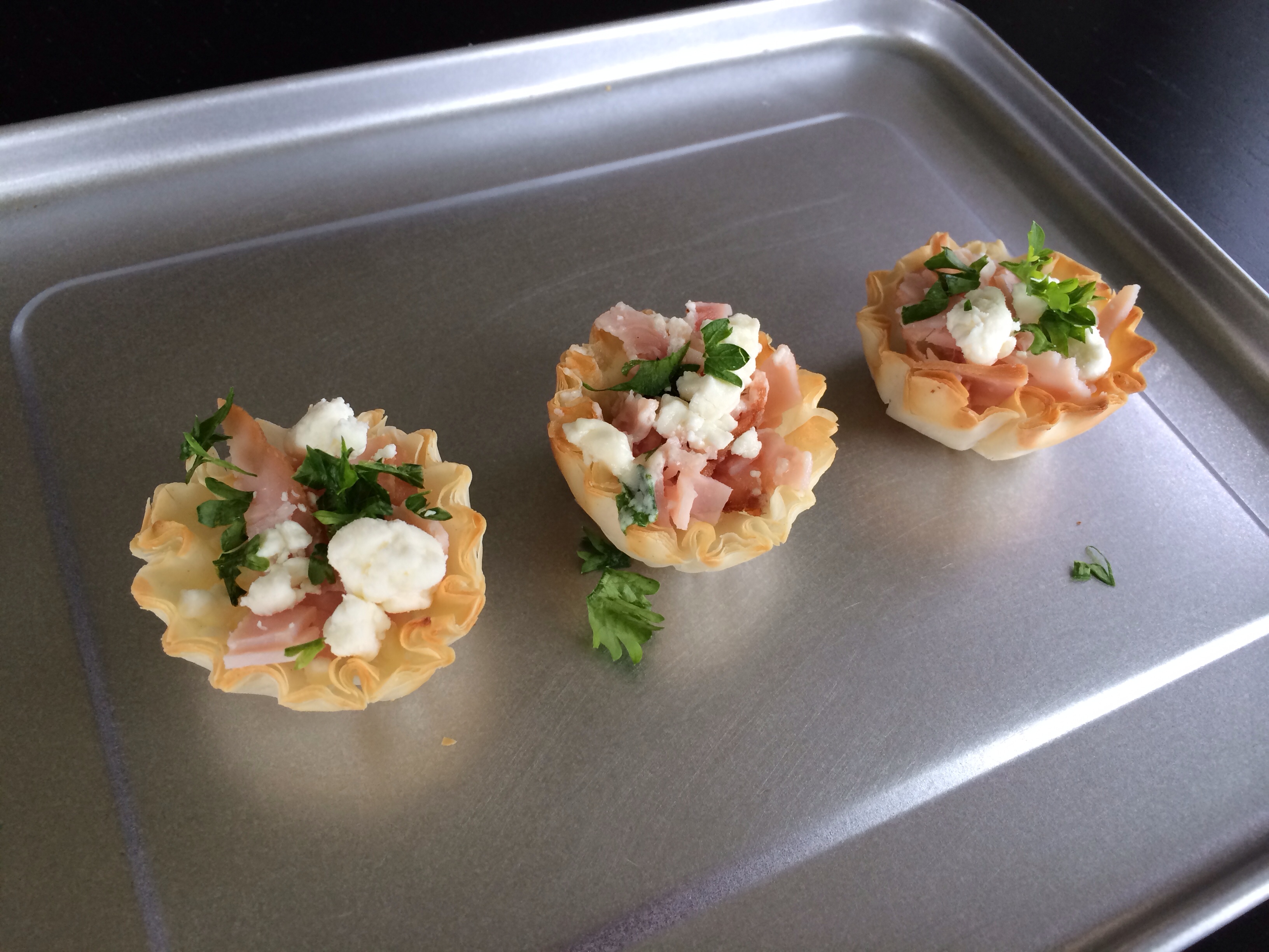 Herbed Goat Cheese and Smoked Salmon Phyllo Cups